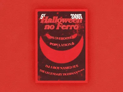 Halloween no Ferro design graphic design halloween illustration party poster print scary