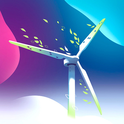 Arkema - energy energy eolienne future green illustration light wind