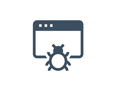 Bug Virus Webpage 👇🏽 vector icon