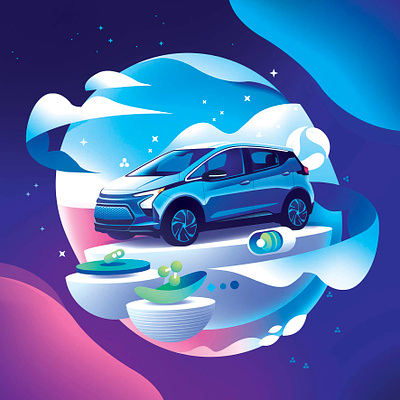 Arkema - annual report car energy hydrogen identity illustration print report transition