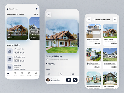 Real Estate - Mobile App app clean design house mobile modern real estate ui ux