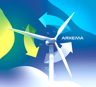 Arkema - energy agency brand branding colorfull corporate energy explanation gradients illustration illustrations material photoshop product report system web