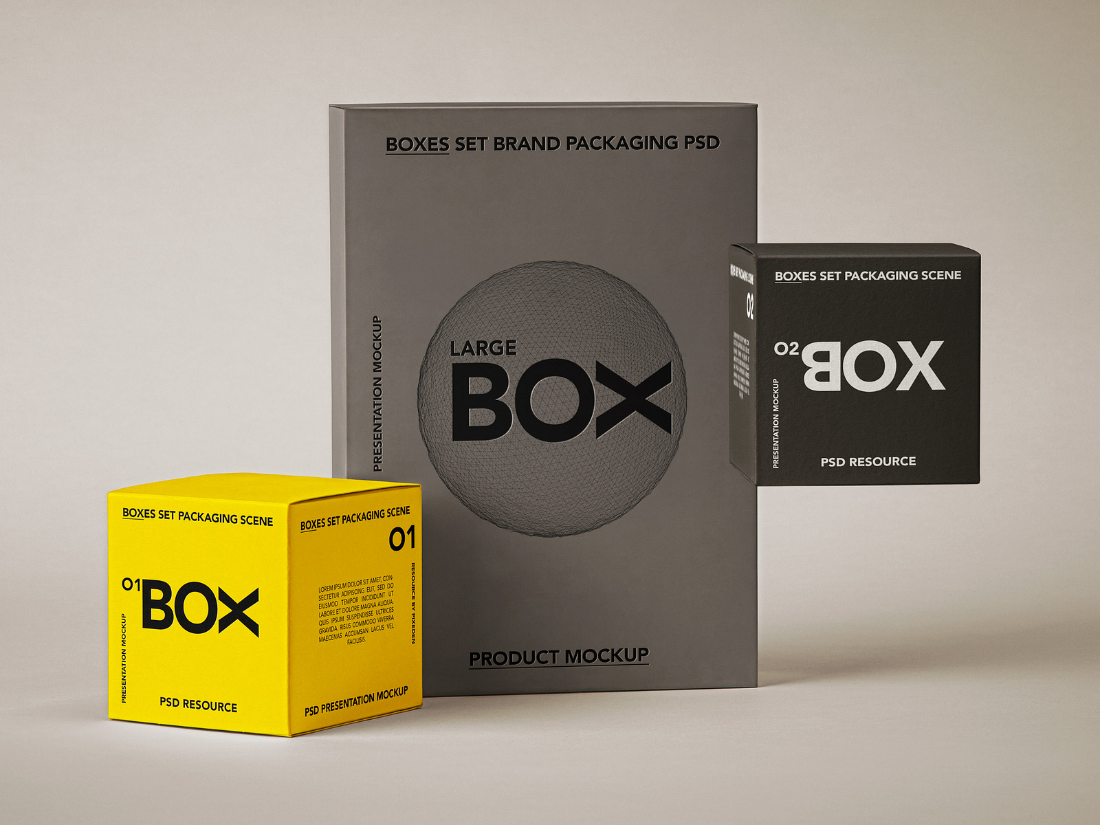 Free Packaging Boxes Psd Branding by Pixeden on Dribbble