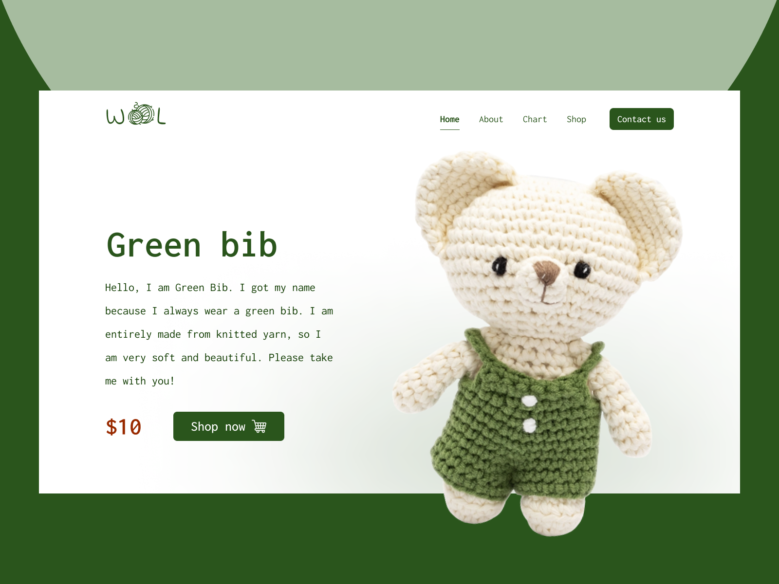 #3 WOOL - Crafted Comfort in Every Stitch crochet handmade landingpage uiux wool