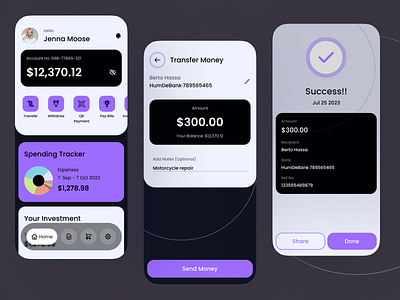 Mobile Banking app bank banking clean design finance mobile modern ui ux