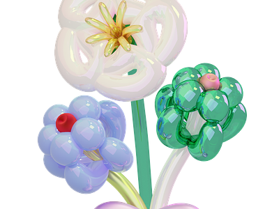 3D flower 3d blender flower illustration model