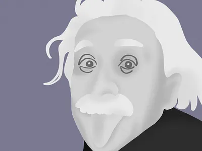 Albert Einstein // Stylised portrait, illustration cartoony digital art graphic design illustration portraits stylisation stylised portrait