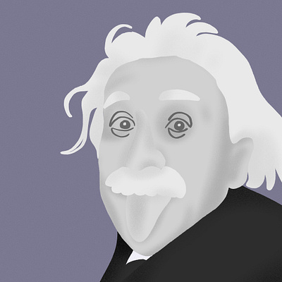 Albert Einstein // Stylised portrait, illustration cartoony digital art graphic design illustration portraits stylisation stylised portrait