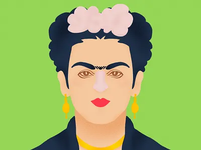 Frida Kahlo // Stylised portrait, illustration adobe illustrator adobe photoshop art cartoony digital art illustration portrait procreate stylisation stylised portrait