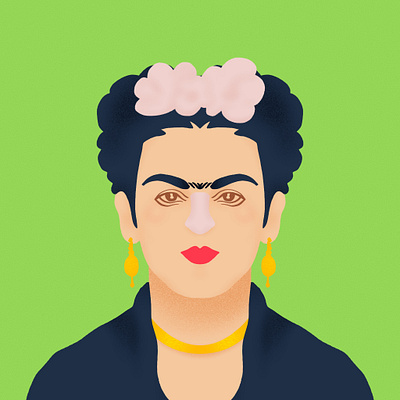 Frida Kahlo // Stylised portrait, illustration adobe illustrator adobe photoshop art cartoony digital art illustration portrait procreate stylisation stylised portrait