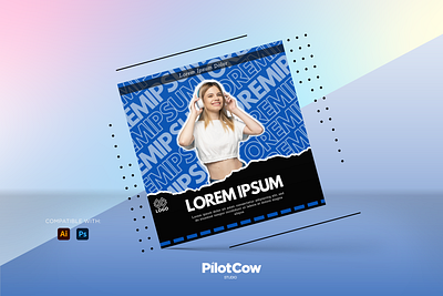 Guest Social Media Poster adobe photoshop blue brand design branding concept creative designinspiration dribbble editorial girl graphic design graphicdesigner guest illustration music party poster