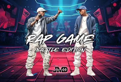 Rap Game Battle Edition with Background 2 branding canva design graphic design illustration logo