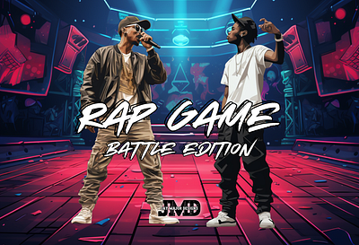 Rap Game Battle Edition with Background 4 branding canva design graphic design illustration logo