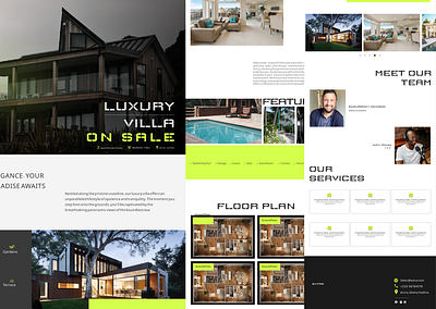 Real estate web design front end landing page ui design webpage