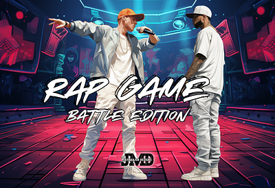 Rap Game Battle Edition with Background 5 branding canva design graphic design illustration logo