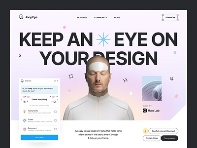 Jony Eye Figma Plugin design interface product service startup ui ux web website