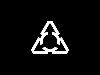 Triangle With Arrow Logo a abstract app arrow branding design direction graphic design logo minimalist modern triad triangle tringular ui vector