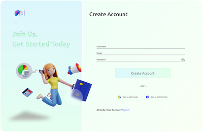 Basic Signup Page branding ui