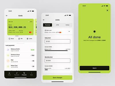 Finance app - concept design banking
