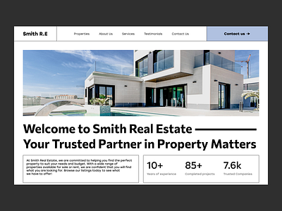 Smith real estate agency website design agency building design estate real estate agency ui ux webdesign website