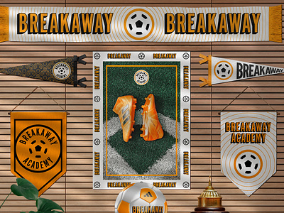 Breakaway Academy Identity brand design branding football graphic design identity logo design poster soccer