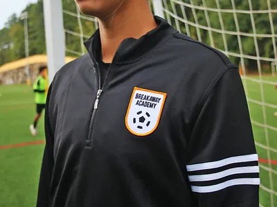 Breakaway Academy Identity Design badge brand design branding crest design football football crest football logo graphic design identity identity design logo logo design soccer soccer crest soccer logo