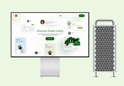 Plants & Gardens branding design graphic design ui uidesign ux web web design website