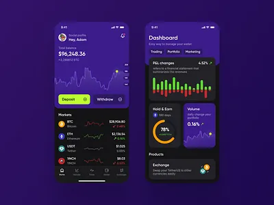 Cryptonite app android app crypto dashboard hig ios material mobile social ui ux wallet