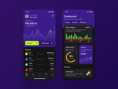 Cryptonite app android app crypto dashboard hig ios material mobile social ui ux wallet