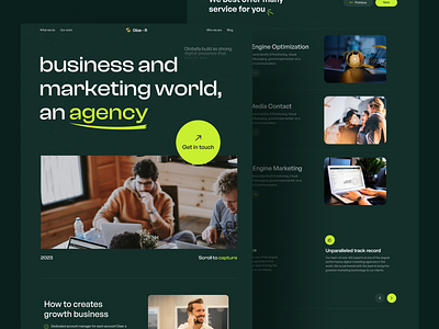 Marketing Agency Landing Page - Olize-R agency agency landing page agency landing page design agency web agency website business website digital markeing digital marketing website landing landing page marketing marketing landing page ui design uiux design web web design website design