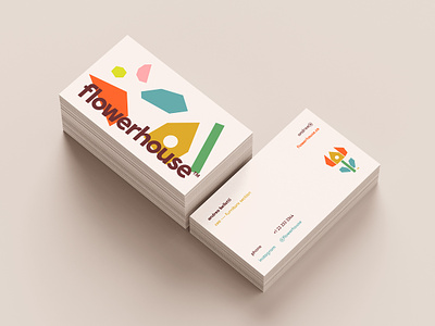 Flowerhouse Cards apparel brand branding business business card card cards childhood clothing colorful education footwear furniture kid kids lifestyle logo toys wear