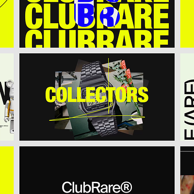 ClubRare® animation art direction brand brand identity brand motion branding design motion typography typography animation