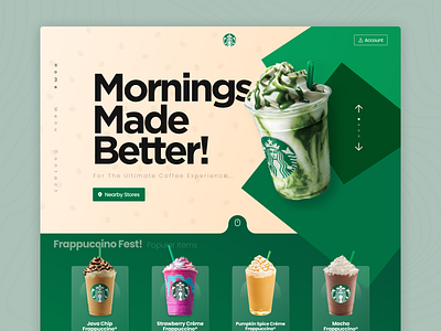 Starbucks Website Landing Page app application branding design figma graphic design mobile design starbucks ui ui design user user experience user interface ux ux design webdesign website