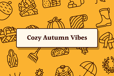 Cozy Autumn Vibes - Icon Pack autumn vector
