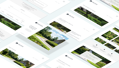 Landscaping business portfolio website clean nature portfolio ui white