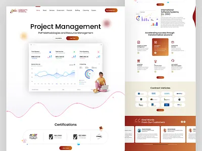 Software Company Website brown color website clean design clean ui design software company website webdesign