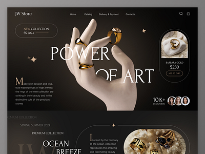 JW. Jewelry Store business concept creative ecommerce exclusive firstscreen firstscreenconcept graphic design jewelry luxury mainscreen marketing onlinestore premium shop store ui ux webdesign websitedesign