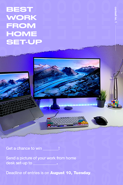 Best Work from Home Set-up Poster branding graphic design poster