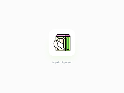 Napkin dispenser icon vector