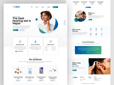 Hearing Aid Website clean design clean layout clean ui hearing aid ui design hearing aid website design ui webdesign