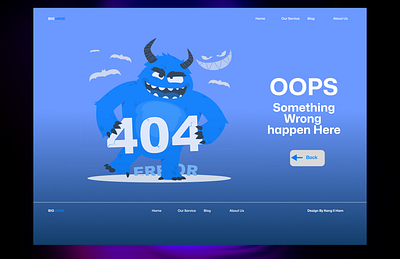 404 Error Page beginner branding challengedesign dailyui design graphic design illustration logo ui uiuxdesign