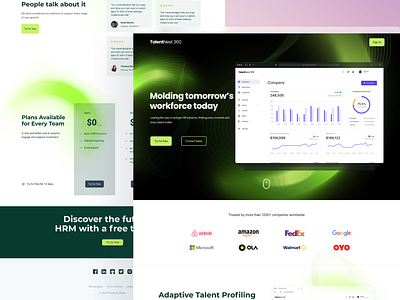 HR SaaS Landing Page branding design landing page saas ui ui design ux ux design web design
