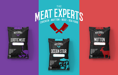 The Meat Experts brand brand identity branding logo design meatexperts mockups packaging packaging design visual visual branding