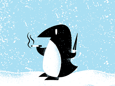 COLD BLOODED KILLER bestillustrationever editorial editorial illustration editorial illustrator illustration inktober james olstein jamesolsteinillustration penguin seasonofthebadguys texture vectober vector