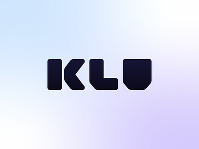 Klu Wordmark + Icon ai artifical intelligence bot brand icon identity llm logo mark robot symbol typography wordmark