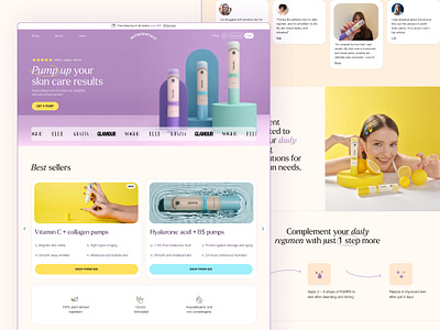 Nutricentials - cosmetics brand | e-commerce colorful cosmetics brand design e commerce modern shopify ui ux web design