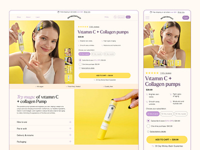 Nutricentials - cosmetics brand | e-commerce colorful cosmetics brand design e commerce modern shopify ui ux web design