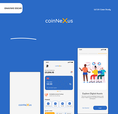 Coinnexus app branding design product design typography ui user experience user interface ux