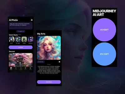 AI Art Application ai app application art design mobile mobile app design ui ux