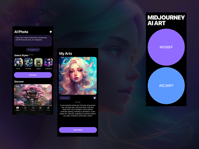 AI Art Application ai app application art design mobile mobile app design ui ux